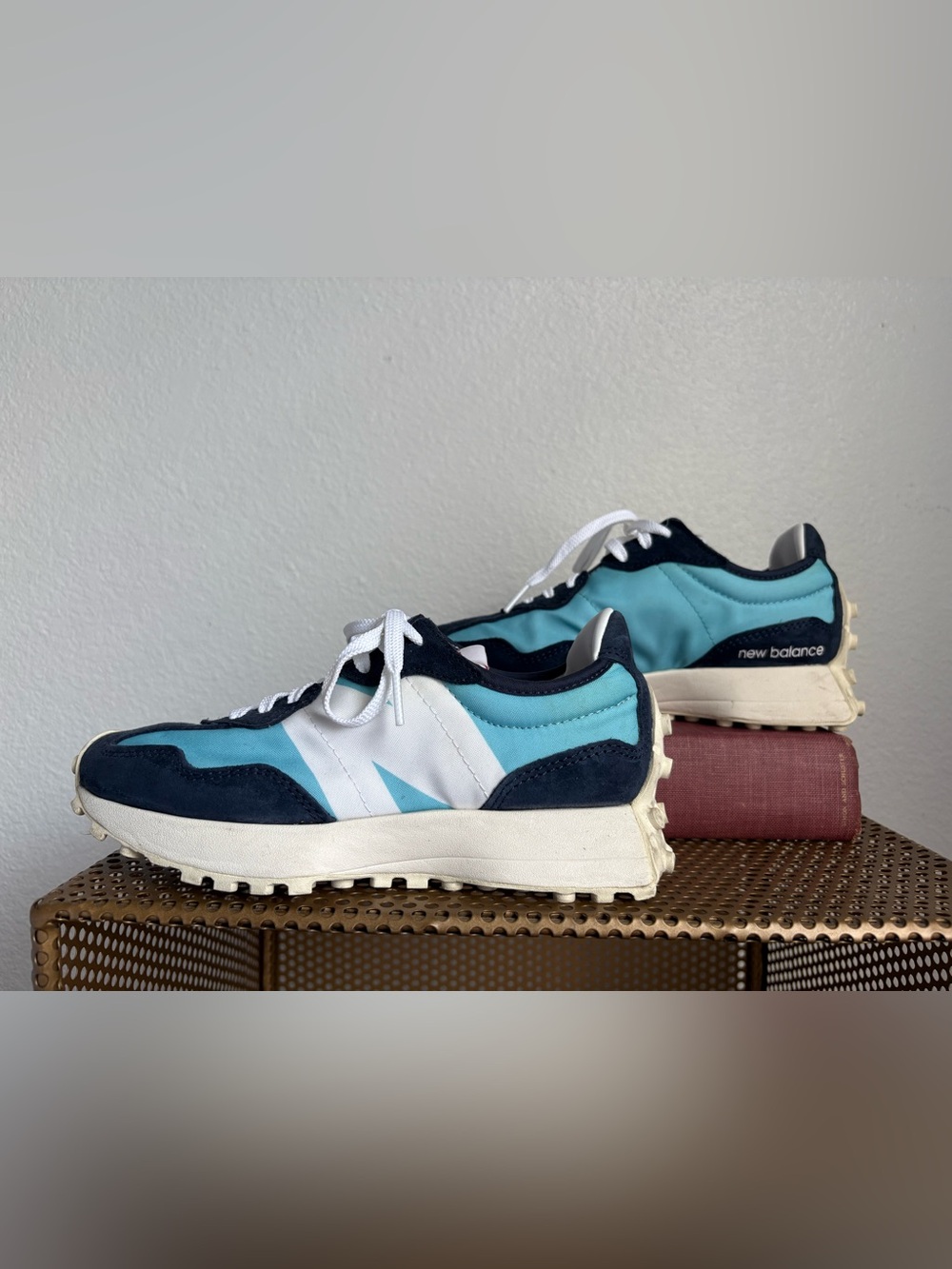 Women’s New Balance Teal and Navy Retro Runner Sneakers